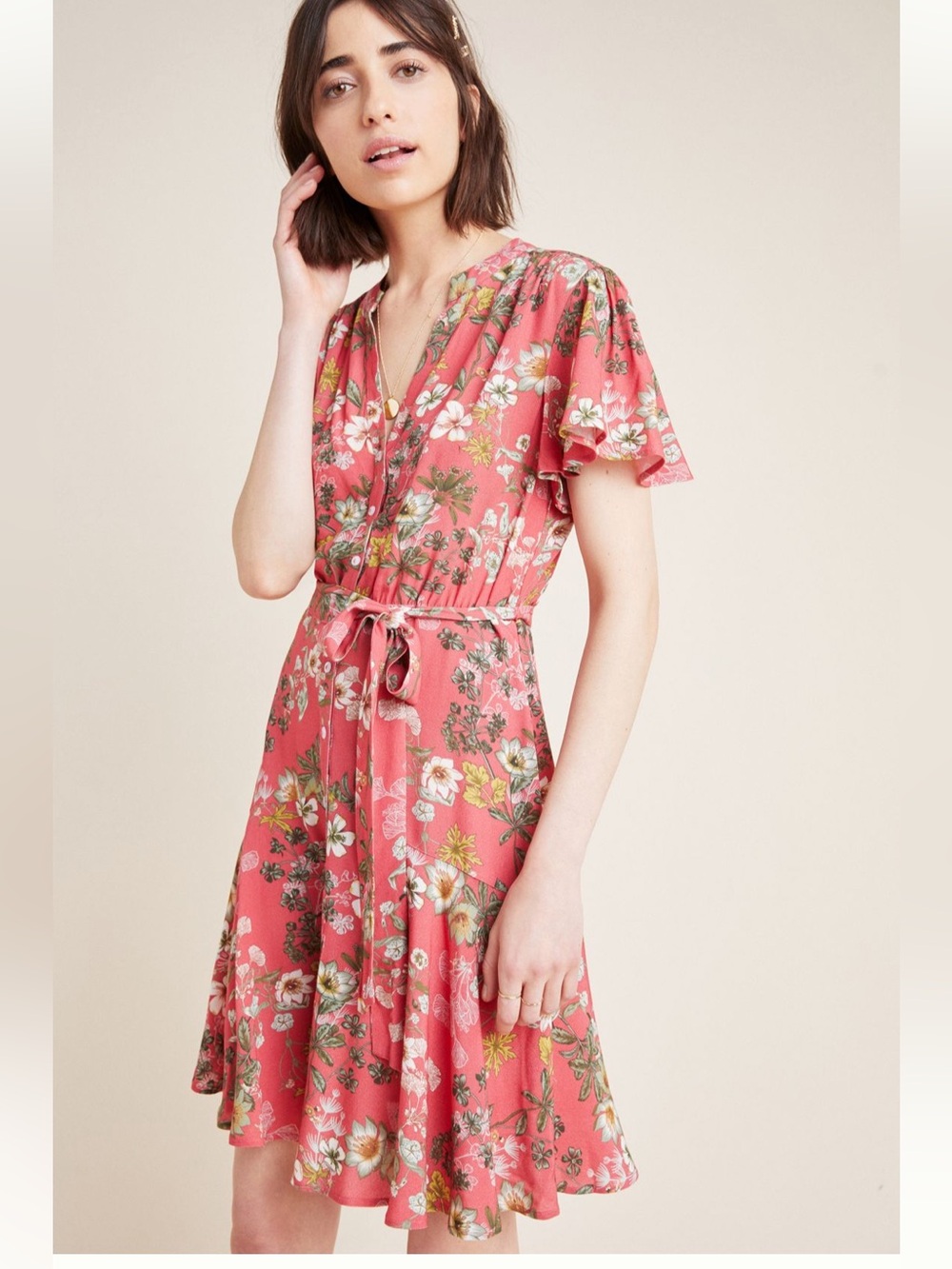 Ranna Gill Makena Floral Dress Sz L